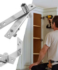 Beefy Heavy Duty Stainless Steel Pivot Hinges Hidden Invisible Door Hardware For Cabinets And Bookshelves installation