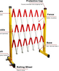 Straight Up Reliable Adjustable Retractable Accordion Safety Gate For Driveways And Pets quick expand to fourteen feet, detailed view of features.