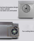 Head Back To Your Roots With This Badass 4000G Electric Coffee Bean Roaster Machine showing stainless steel cooling fan and heat dissipation design.