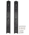 Heavy Duty 14 Inch Drawer Slides For Kitchen Cabinets And Wardrobes Side Mount Full Extension Rails Reaching 100 Lb Load Cold Rolled Steel Construction Perfect For Trash Cans And Easy Access Drawers, black pair with screws