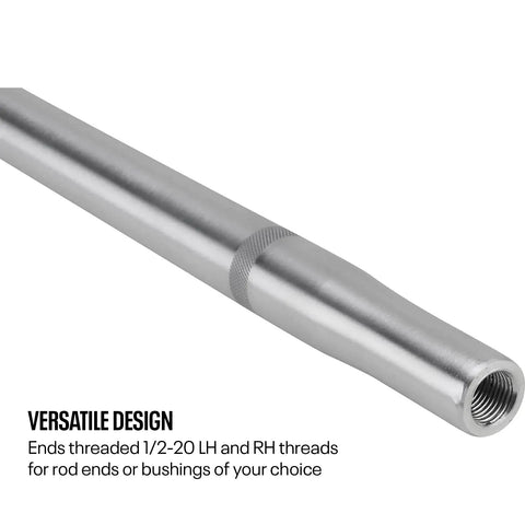 Swedged Aluminum Panhard Radius Rod Built Tough With 3/8-24 Threaded Ends RH/LH, 10.5 Inch Length, 3/4 Inch OD, 0.120 Inch Wall, 6061-T6 Lightweight Yet Rugged Link For Shifter Linkage And Spoiler Supports, threaded end detail