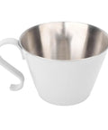 Easy Pour Stainless Steel 100ml Coffee Measuring Cup With V Shaped Spout And Clear Scale For Smooth Milk Frothing, Barista At Home Ready