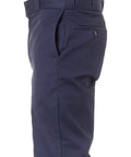 Mens Original Straight Leg Work Pants Rock Solid Heavy Duty Uniform Trousers Built Different For The Daily Grind Dark Navy side view showing pocket detail.