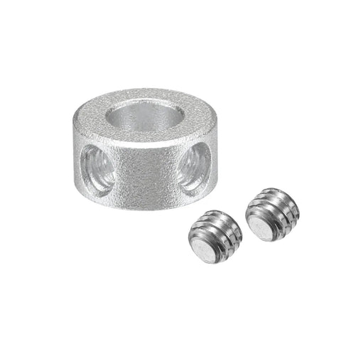 Built To Last 6mm Shaft Collar Clamp On Set, 12mm Outer Diameter, 6mm Thick Aluminum Alloy, 2 Pack With M4 Set Screws