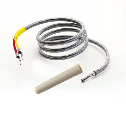 Replacement thermocouple bundle with braided stainless steel sheath and ceramic protection tube for Quadra-Fire stoves