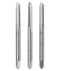 Badass 3 Piece M4 Metric Hand Tap Set For Dead Straight Threading And Smooth Metal Work Right Hand High Speed Steel Taper Plug Bottom Threads Your Absolute Go To Fix For Every Shop Gig with three high-speed steel taps.