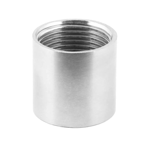 Stainless Steel 304 Pipe Coupling 3/4 Inch Female To 3/4 Inch Female Threaded Fitting for Plumbing Front View