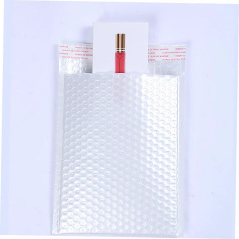 25 Pack White Bubble Mailers Self Seal Padded Envelopes 24x35+5cm Waterproof Shockproof Packaging Bags with red bottle for shipping
