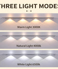Image showing Under Cabinet LED Lights With Motion Sensor USB Rechargeable Closet Light 3 Modes including 3000K, 4000K, 6500K