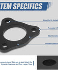 Level Up Your Rig Today With This Sick Pair Of 0.5 Inch Front Upper Mount Suspension Leveling Lift Spacers Kit Built For Dodge Ram 1500 4wd Trucks Featuring A Tough Black Powder Coated Finish. Close-up of steel spacer showing 0.5 inch lift design.