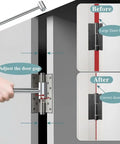 Heavy Duty Door Hinge Adjuster Tool 8-19mm Gap Wrench For Sagging Doors Upgraded 2025 shown adjusting door gap on hinge.