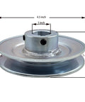 One Groove V Belt Pulley 4.5 Inch OD 1 Inch Bore, 1020 Steel Zinc Plated Motor Pulley with dimensions for A B 5L 4L AX BX V Belts