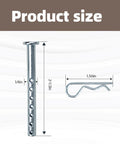 R Clip And Clevis Pin Set With One Quarter Inch Diameter And Two And A Half Inch Length Includes Six Clevis Pins And Six R Clips Built To Last Rust Resistant For Home Farm And Automotive Applications All Purpose Quick Install Ready To Go, clevis pin and R-clip dimensions 1/4 in x 2.5 in and 1.56 in respectively