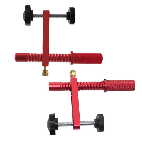 Heavy Duty Aluminum Workbench Clamps With 19mm And 20mm Holes Holdfasts For Secure Materials Woodworking Bench Accessories, red