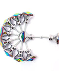 10 Pack Diamond Crystal Glass Drawer Knobs 30mm Snazzy Colorful Cabinet Pulls With Screws For Kitchen Bathroom Dresser Wardrobe DIY Modern Glass Hardware For Cabinets Cupboards And Furniture, assorted