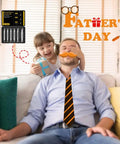 Father's Day themed image with Damaged Screw Extractor Set For Stripped Screws And Bolts, DIY Gear For Fixers in a compact case, playful scene with family.