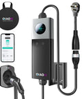Total Game Changer Level 2 Ev Charger For J1772 Rides Churning Out 40 Amps At 240 Volts with 26-foot cable and app pairing.