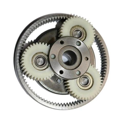 High Performance Gear System Kit For Electric Bikes And Scooters With 36 Tooth Iron Transmission Gears For Smooth Power Transfer Easy Maintenance OEM Grade Clutch Components For E Bike Upgrades showing internal gear components