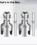Pro Grade Two Size Faucet Threading Kit For One Half And Three Quarter Inch Pipes With Internal And External Threading Carbon Steel PVC Pipe Threader Tools For Home Plumbing And Industrial Use, two threaders