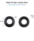2 Pack 14mm Crank Arm Nuts for Bike Bottom Bracket Cotterless Crank Axle Threaded, Durable Steel, Anti Loosening Design