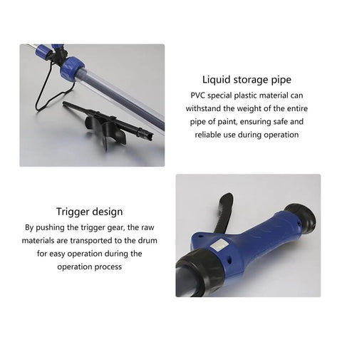 Self Priming Paint Roller With 1.6 Meter Extension Pole removable wool core, PVC liquid storage and trigger design for easy operation.