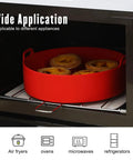 Air Fryer Silicone Liners Set For 5 Qt And Up Game-Changing Nonstick Food Grade Silicone Basket Liners With Split Strip in oven