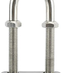 Two Pack Three Eighth Inch Stainless Steel Bow Eye U Bolt For Boat Tie Down Stern Attachment With Adjustable Nuts