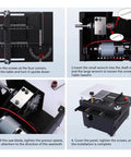 Top Shelf Mini Table Saw And Heavy Duty Portable Craft Station For Wood Cutting Sanding Engraving Drilling All In One Adjustable Desktop Power Tool detailed assembly guide steps.