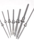 Precision C5 SFU2505 Ball Screw With Custom End Machining For 3D Printers And CNC Systems, Offered In 1500mm Length for various sizes.
