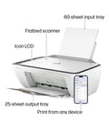 Side view of DeskJet 2855e Wireless All In One Color Inkjet Printer Scanner Copier For Home Use With 3 Month Instant Ink Trial Included