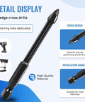 Diamond drill bit for porcelain, ceramic, glass and tile; black-coated, side-view masonry bit