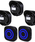 Long Range Wireless Driveway Alarm Kit With 2 Receivers And 3 PIR Motion Detectors, Weatherproof IP65 Outdoor Indoor Security System