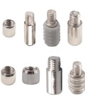 20 Piece Heavy Duty Shelf Pegs Pins Set, Durable Metal Cabinet Wardrobe Shelf Hardware components shown in varied designs