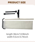 Golf Swing Trainer With Carrying Bag And T-Shaped Putting Practice Aid For Posture Correction And Swing Plane Improvement 14.96 X 3.74 Inch Milky showing product size and components.
