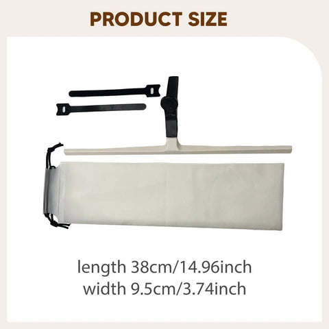 Golf Swing Trainer With Carrying Bag And T-Shaped Putting Practice Aid For Posture Correction And Swing Plane Improvement 14.96 X 3.74 Inch Milky showing product size and components.