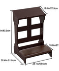 Foldable Wooden Prayer Kneeler With Padded Cushion, Portable Brown Kneeling Bench, Solid Wood Stand Measuring 23 By 20 Inches And 36 Inches High, Slanted Tabletop For Less Strain, Lightweight Go To Foldaway Bench with dimensions.