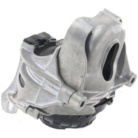 Heavy Duty Front Right Engine Mount For 2016 To 2024 Audi 2.0L Passenger Side Hydraulic Assembly With Wire Harness side view showing metal construction.