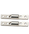 2-piece chrome cabinet stop hinge set with straight-line damping shafts