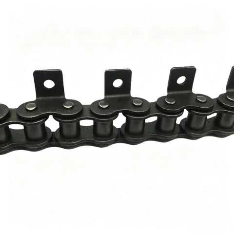 Ready To Use 1.5m Roller Chain 06B With Ears For Conveyor Replacement showing black roller links and ears.
