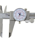Durable 12 Inch 300 Mm Dial Caliper Stainless Steel Dual Reading Scale With Inch And Metric Hands Black And Red