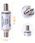 Ground Loop Isolator 2 Pack for TV Cable and Antenna Hum Buzz Noise Eliminator Isolation Transformer 75 Ohm Coax.