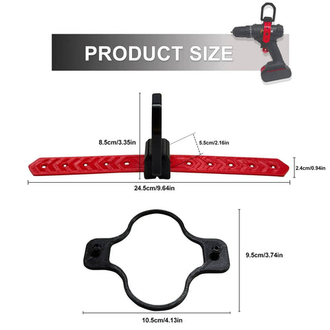 Heavy Duty Drill Hanger Hook For Impact Drills And Drivers, Garage Tool Organizer And Storage Rack dimensions and design