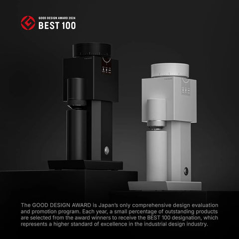 Badass Electric Coffee Grinder With 150 Tight Adjustments, Slick Stainless Steel Housing, And Knockout Uniform Grind For Espresso Pour Over And French Press In Matte Black and White.