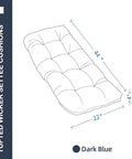 Outdoor Bench Cushion Tufted 44x22x4 Inch Loveseat Pad For Patio Furniture Garden Wicker Chair Porch Swing Indoor Outdoor Use