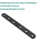 4 Pack Flat Mending Plate For Wood Ulifestar Black Iron Flat Straight Brace Brackets Metal Repair Fixing Wood Brace Joining Plates