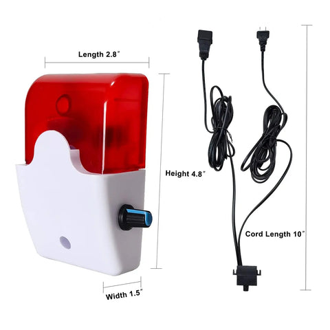 No-Fuss 110V Sump Pump Alarm With High Water Level Detector, 110dB Siren And LED Alerts, 10ft Sensor For Pools Ponds And Tanks, Quick Leak Detection To Prevent Overflow, 2.8in unit