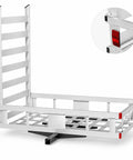 Beast Mode 1300Lbs Hitch Cargo Carrier With Ramp For Trucks And SUVs, 50 By 30 By 10 Inches, aluminum frame and fold ramp