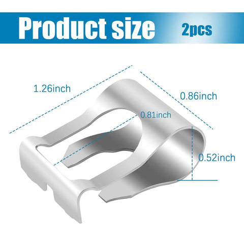2PCS Windshield Wiper Linkage Clip And Bushings Set To Secure The Connecting Rod And Prevent Popping Out, shown with size dimensions