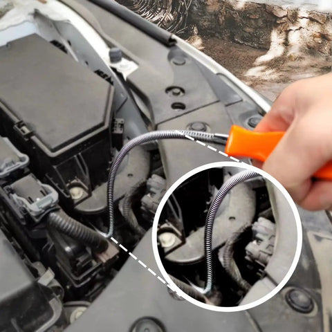 Flexible Magnetic Pickup Tool With 22.8 Inch Reach Bendable Retrieval Stick That Holds Up To 20 Lb Magnetic Pull Reaches Tight Spots Easily Chrome Electroplated Shaft Mechanic Style Handle Perfect Gift For Men Dads And Gearheads