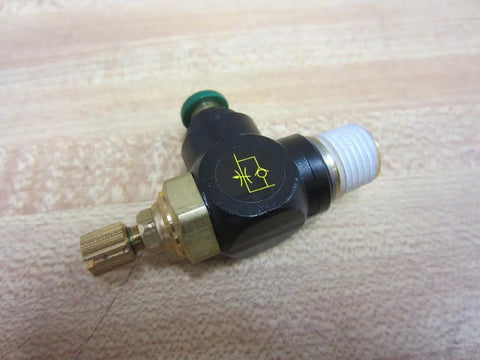 Rock Solid 1/4 Inch Push In Right Angle Flow Control Valve FC70144 Quick Connect Hydraulic Pneumatic Line Regulator No Sweat Installation Gonna Run Flawless Daily